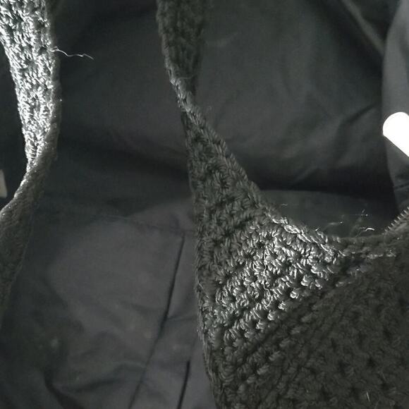 The SAK Original Blavk Crochet Shoulder Bag‎ Double Handle - Picture 5 of 5